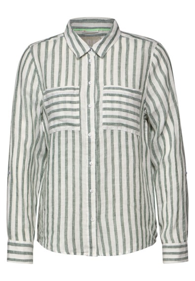 Street One LS_Striped shirtcollar blouse